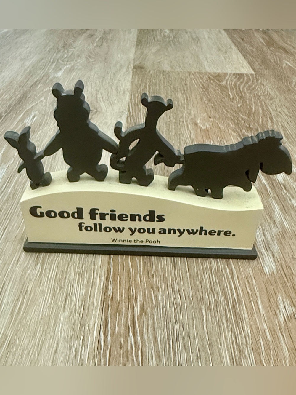Vintage 2012 Hallmark Disney Winnie The Pooh Good Friends Block Sign 5x3